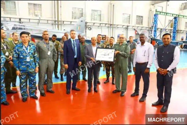 Figure 1 Delegations from air forces of 28 friendly countries participating in the Tarang Shakti exercise visited Hindustan Aeronautics Limited's (HAL) LCA Tejas division
